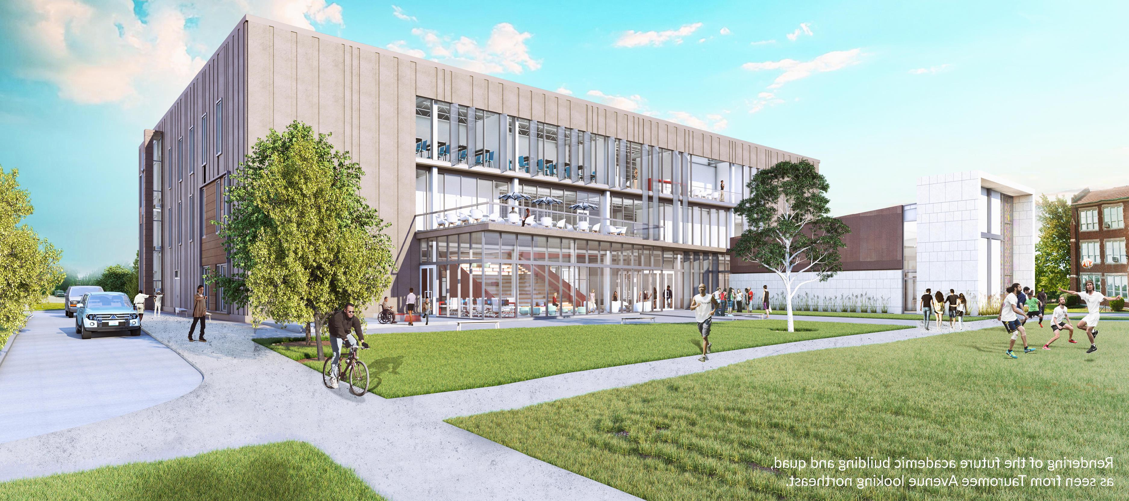 Rendering of future academic building 